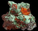 Malachite and Limonite Coated Quartz Cluster - Morocco #43816-1